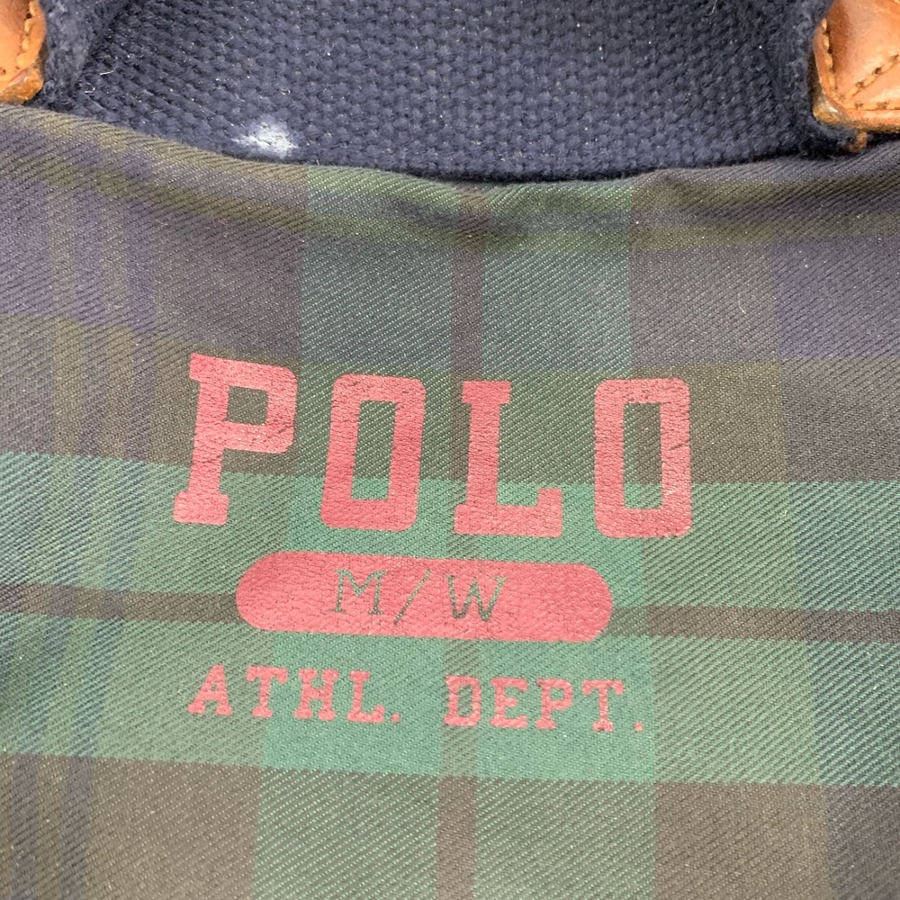 Polo Ralph Lauren black watch plaid bowling bag